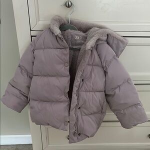 Zara Kids Lilac Puffer Coat